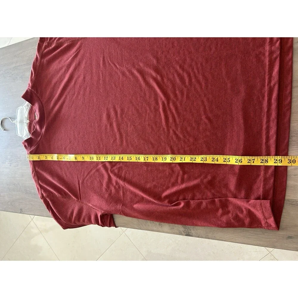 The North Face Mock Pullover Mens Large Red Long Sleeve Shirt Top